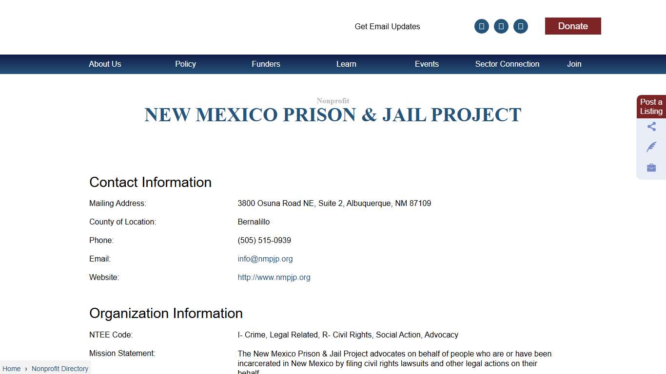 New Mexico Prison & Jail Project Groundworks